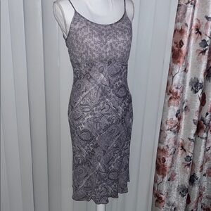 Angie Gray Tapestry Patterned Spaghetti Strap Dress